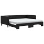 Sofá cama nido con colchón tela negro 90x200 cm de vidaXL, Camas y somieres - Ref: Foro24-3196598, Precio: 398,66 €, Descuent...