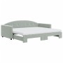 Sofá cama nido con colchón terciopelo gris claro 90x200 cm de vidaXL, Camas y somieres - Ref: Foro24-3197325, Precio: 423,98 ...