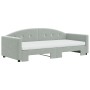 Sofá cama nido con colchón terciopelo gris claro 90x200 cm de vidaXL, Camas y somieres - Ref: Foro24-3197325, Precio: 423,98 ...