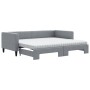 Sofá cama nido con colchón tela gris claro 90x200 cm de vidaXL, Camas y somieres - Ref: Foro24-3196596, Precio: 419,65 €, Des...