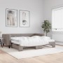 Sofá cama nido con colchón tela gris taupe 100x200 cm de vidaXL, Camas y somieres - Ref: Foro24-3196604, Precio: 434,32 €, De...