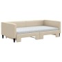 Sofá cama nido con colchón tela crema 100x200 cm de vidaXL, Camas y somieres - Ref: Foro24-3196605, Precio: 427,20 €, Descuen...