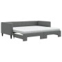 Sofá cama nido con colchón tela gris oscuro 90x200 cm de vidaXL, Camas y somieres - Ref: Foro24-3196597, Precio: 420,46 €, De...
