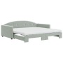 Sofá cama nido con colchón terciopelo gris claro 100x200 cm de vidaXL, Camas y somieres - Ref: Foro24-3197332, Precio: 438,48...