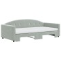 Sofá cama nido con colchón terciopelo gris claro 100x200 cm de vidaXL, Camas y somieres - Ref: Foro24-3197332, Precio: 438,48...