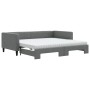 Sofá cama nido con colchón tela gris oscuro 100x200 cm de vidaXL, Camas y somieres - Ref: Foro24-3196602, Precio: 388,86 €, D...