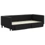 Trundle sofa bed with drawers black fabric 100x200 cm by vidaXL, Beds and slatted bases - Ref: Foro24-3196621, Price: 296,20 ...