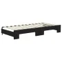 Trundle sofa bed with drawers black fabric 100x200 cm by vidaXL, Beds and slatted bases - Ref: Foro24-3196621, Price: 296,20 ...