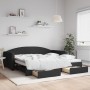 Sofá cama nido con cajones tela negro 100x200 cm de vidaXL, Camas y somieres - Ref: Foro24-3197231, Precio: 305,36 €, Descuen...