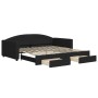 Sofá cama nido con cajones tela negro 100x200 cm de vidaXL, Camas y somieres - Ref: Foro24-3197231, Precio: 305,36 €, Descuen...