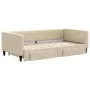Trundle sofa bed with drawers cream fabric 100x200 cm by vidaXL, Beds and slatted bases - Ref: Foro24-3196623, Price: 291,90 ...
