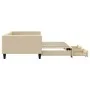 Trundle sofa bed with drawers cream fabric 100x200 cm by vidaXL, Beds and slatted bases - Ref: Foro24-3196623, Price: 291,90 ...