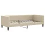 Trundle sofa bed with drawers cream fabric 100x200 cm by vidaXL, Beds and slatted bases - Ref: Foro24-3196623, Price: 291,90 ...