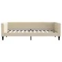 Trundle sofa bed with drawers cream fabric 100x200 cm by vidaXL, Beds and slatted bases - Ref: Foro24-3196623, Price: 291,90 ...
