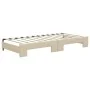 Trundle sofa bed with drawers cream fabric 100x200 cm by vidaXL, Beds and slatted bases - Ref: Foro24-3196623, Price: 291,90 ...