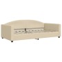 Sofá cama nido con cajones tela color crema 100x200 cm de vidaXL, Camas y somieres - Ref: Foro24-3197233, Precio: 302,90 €, D...
