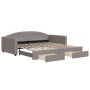 Sofá cama nido con cajones tela gris taupe 100x200 cm de vidaXL, Camas y somieres - Ref: Foro24-3197232, Precio: 306,51 €, De...