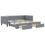 Sofá cama nido con cajones tela gris claro 90x190 cm de vidaXL, Camas y somieres - Ref: Foro24-3196624, Precio: 311,01 €, Des...
