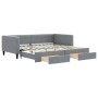 Sofá cama nido con cajones tela gris claro 100x200 cm de vidaXL, Camas y somieres - Ref: Foro24-3196619, Precio: 259,71 €, De...