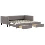 Sofá cama nido con cajones tela gris taupe 100x200 cm de vidaXL, Camas y somieres - Ref: Foro24-3196622, Precio: 300,64 €, De...
