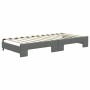 Sofá cama nido con cajones tela gris oscuro 90x200 cm de vidaXL, Camas y somieres - Ref: Foro24-3196615, Precio: 276,09 €, De...