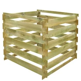 Square wooden slat composter 0.54 m3 by vidaXL, Composters - Ref: Foro24-41656, Price: 63,78 €, Discount: %