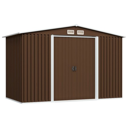 Caseta de almacenamiento jardín acero marrón 257x205x178 cm de vidaXL, Cobertizos - Ref: Foro24-47031, Precio: 320,49 €, Desc...
