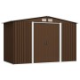 Caseta de almacenamiento jardín acero marrón 257x205x178 cm de vidaXL, Cobertizos - Ref: Foro24-47031, Precio: 320,49 €, Desc...