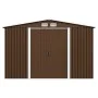 Caseta de almacenamiento jardín acero marrón 257x205x178 cm de vidaXL, Cobertizos - Ref: Foro24-47031, Precio: 306,08 €, Desc...