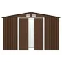 Caseta de almacenamiento jardín acero marrón 257x205x178 cm de vidaXL, Cobertizos - Ref: Foro24-47031, Precio: 306,08 €, Desc...