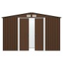 Caseta de almacenamiento jardín acero marrón 257x205x178 cm de vidaXL, Cobertizos - Ref: Foro24-47031, Precio: 320,49 €, Desc...
