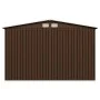 Caseta de almacenamiento jardín acero marrón 257x205x178 cm de vidaXL, Cobertizos - Ref: Foro24-47031, Precio: 306,08 €, Desc...