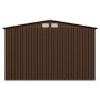 Caseta de almacenamiento jardín acero marrón 257x205x178 cm de vidaXL, Cobertizos - Ref: Foro24-47031, Precio: 320,49 €, Desc...