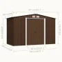 Caseta de almacenamiento jardín acero marrón 257x205x178 cm de vidaXL, Cobertizos - Ref: Foro24-47031, Precio: 306,08 €, Desc...