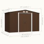 Caseta de almacenamiento jardín acero marrón 257x205x178 cm de vidaXL, Cobertizos - Ref: Foro24-47031, Precio: 320,49 €, Desc...