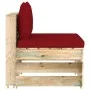 Ecksofa mit grau imprägnierten Holzkissen von vidaXL, Modulare Sofas für den Außenbereich - Ref: Foro24-3074516, Preis: 91,69...