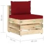 Ecksofa mit grau imprägnierten Holzkissen von vidaXL, Modulare Sofas für den Außenbereich - Ref: Foro24-3074516, Preis: 91,69...