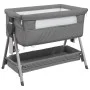 Cuna con colchón tela de lino gris oscuro de vidaXL, Cunas y camas para niños - Ref: Foro24-10290, Precio: 129,34 €, Descuent...