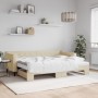 Sofá cama nido con colchón tela crema 80x200 cm de vidaXL, Camas y somieres - Ref: Foro24-3197443, Precio: 418,37 €, Descuent...