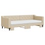 Sofá cama nido con colchón tela crema 80x200 cm de vidaXL, Camas y somieres - Ref: Foro24-3197443, Precio: 418,37 €, Descuent...
