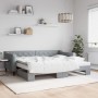 Sofá cama nido con colchón tela gris claro 90x200 cm de vidaXL, Camas y somieres - Ref: Foro24-3197444, Precio: 443,74 €, Des...