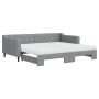 Sofá cama nido con colchón tela gris claro 90x200 cm de vidaXL, Camas y somieres - Ref: Foro24-3197444, Precio: 443,74 €, Des...