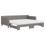 Trundle sofa bed with taupe gray fabric mattress 90x200 cm by vidaXL, Beds and slatted bases - Ref: Foro24-3197447, Price: 44...