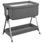 Cuna con colchón tela de lino gris oscuro de vidaXL, Cunas y camas para niños - Ref: Foro24-10290, Precio: 130,85 €, Descuent...