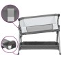 Cuna con colchón tela de lino gris oscuro de vidaXL, Cunas y camas para niños - Ref: Foro24-10290, Precio: 130,85 €, Descuent...
