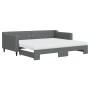 Sofá cama nido con colchón tela gris oscuro 90x200 cm de vidaXL, Camas y somieres - Ref: Foro24-3197445, Precio: 441,95 €, De...