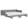 Sofá cama nido con colchón tela gris claro 100x200 cm de vidaXL, Camas y somieres - Ref: Foro24-3197449, Precio: 435,66 €, De...