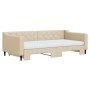 Sofá cama nido con colchón tela crema 100x200 cm de vidaXL, Camas y somieres - Ref: Foro24-3197453, Precio: 432,84 €, Descuen...