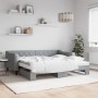 Sofá cama nido con colchón tela gris claro 90x190 cm de vidaXL, Camas y somieres - Ref: Foro24-3197454, Precio: 411,47 €, Des...