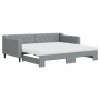 Sofá cama nido con colchón tela gris claro 90x190 cm de vidaXL, Camas y somieres - Ref: Foro24-3197454, Precio: 411,47 €, Des...